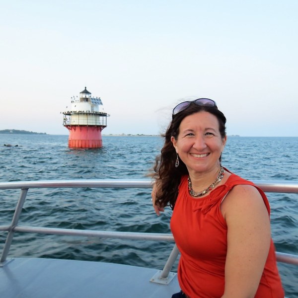 a person standing in front of a body of water