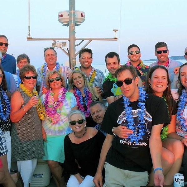 a group of people posing for a photo