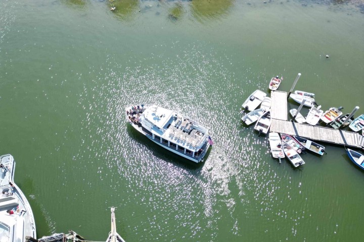 a boat that is floating in the water